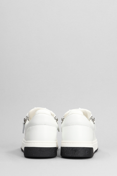 Shop Giuseppe Zanotti Gz94 Sneakers In White Leather