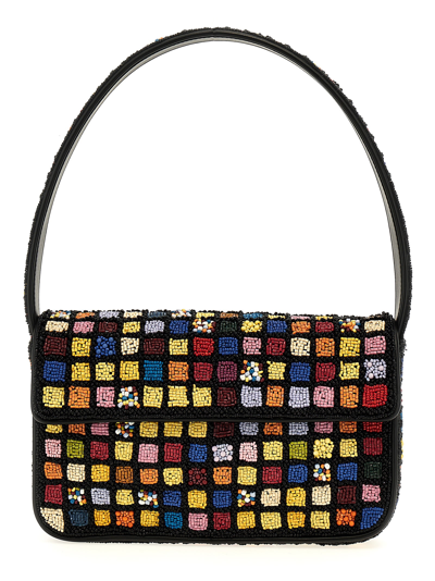 Shop Staud Tommy Beaded Shoulder Bag In Multicolor