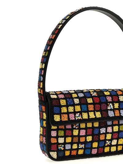 Shop Staud Tommy Beaded Shoulder Bag In Multicolor