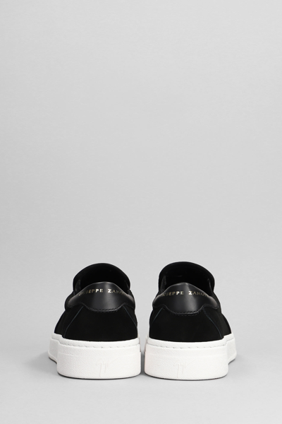 Shop Giuseppe Zanotti Loafers In Black Suede
