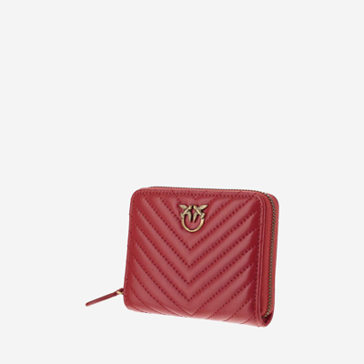 Shop Pinko Chevron Taylor Wallet In Red