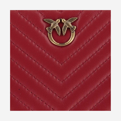Shop Pinko Chevron Taylor Wallet In Red