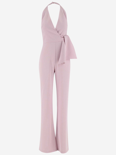 Shop Pinko Stretch Jersey Jumpsuit In Pink