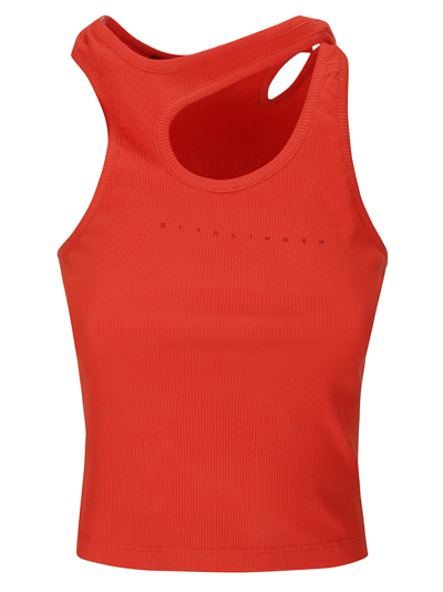 Shop Ottolinger Rib Tank Top In Red