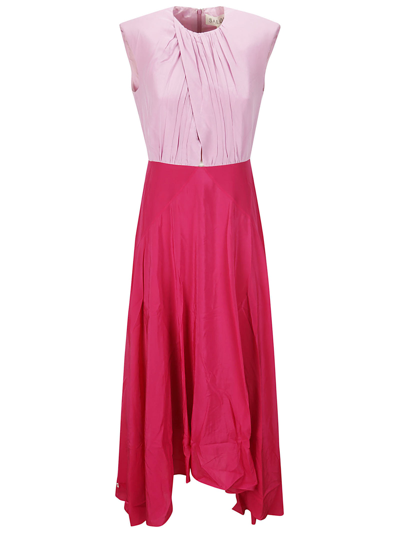Shop Saloni Divya Dress In Light Peony/raspberry
