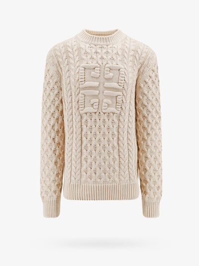 Shop Givenchy Man Sweater Man Beige Knitwear In Cream