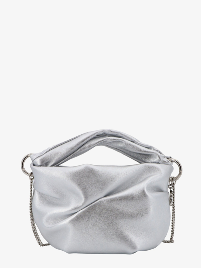 Shop Jimmy Choo Woman Bonny Woman Silver Shoulder Bags