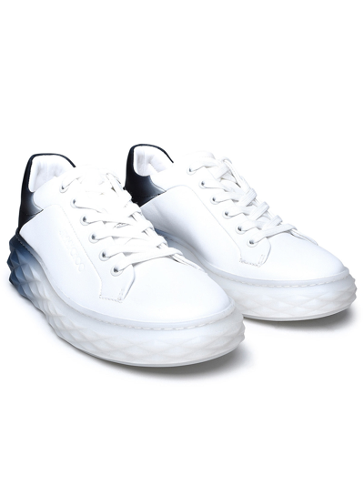 Shop Jimmy Choo Woman White Leather Sneakers