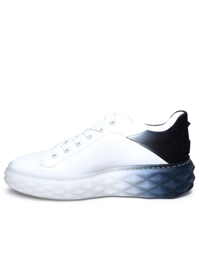 Shop Jimmy Choo Woman White Leather Sneakers