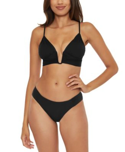 Shop Becca Womens Color Code U Wire Bikini Top Bottoms In Black