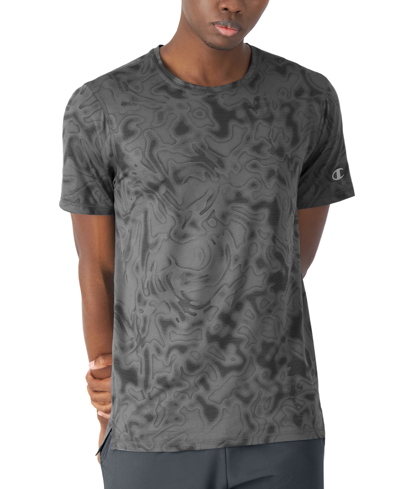 Shop Champion Men's Printed Sports T-shirt In Camo Slate Grey