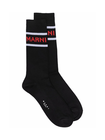 Shop Marni Logo Intarsia Socks