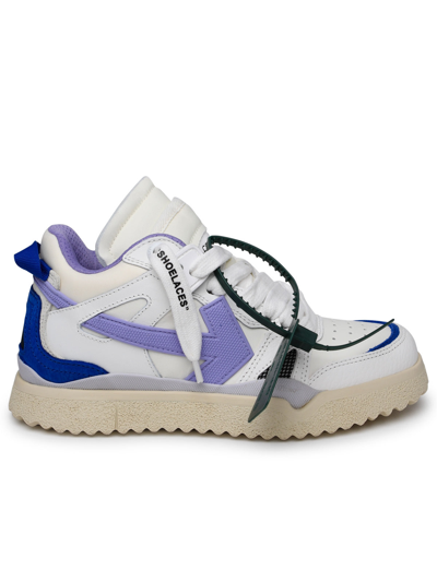 Shop Off-white Woman  'mid Top' White Leather Sneakers