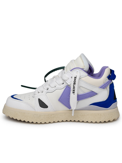 Shop Off-white Woman  'mid Top' White Leather Sneakers