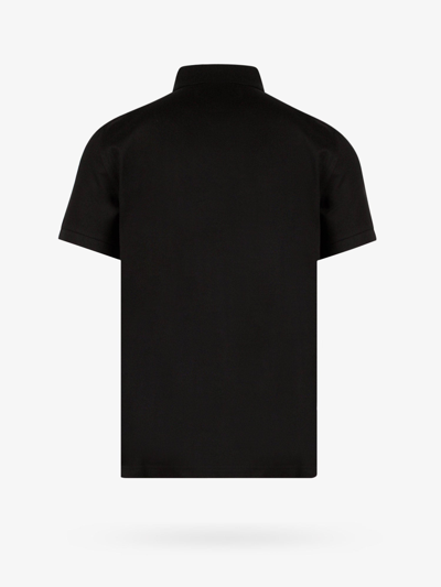 Shop Saint Laurent Man Polo Shirt Man Black Polo Shirts