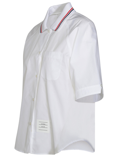 Shop Thom Browne Woman White Cotton Shirt