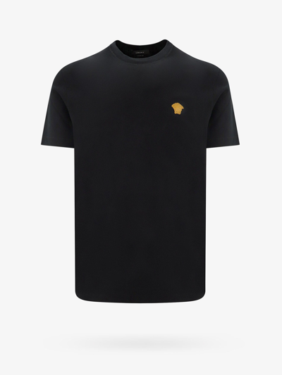 Shop Versace Man T-shirt Man Black T-shirts