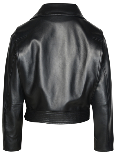Shop Versace Woman  Black Lambskin Jacket