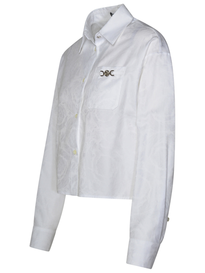Shop Versace Woman  White Cotton Shirt