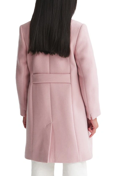 Shop Reiss Kids' Mia Wool Blend Trench Coat In Pink