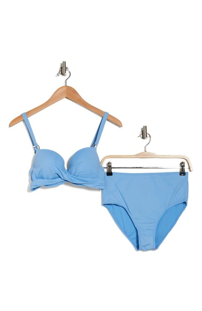 Shop Catherine Malandrino Solid Two-piece Swimsuit In Little Boy Blue