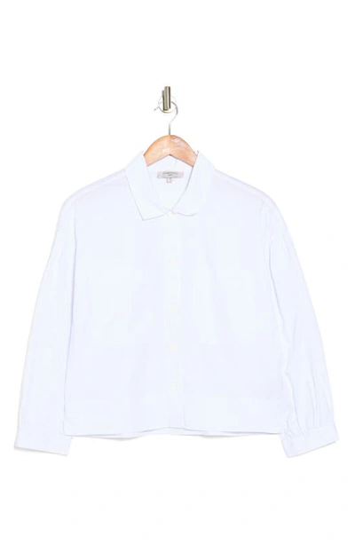 Shop Habitual Cotton Button-up Shirt In White