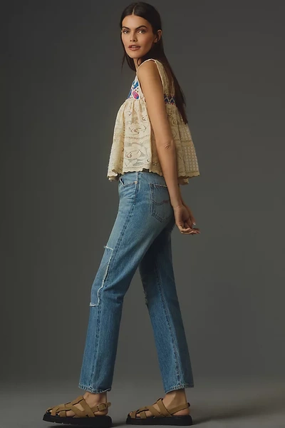 Shop Denimist Jaclyn Slim Kick-flare Jeans In Blue