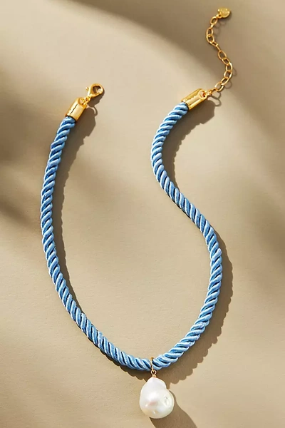 Shop Frasier Sterling Corsica Necklace In Blue