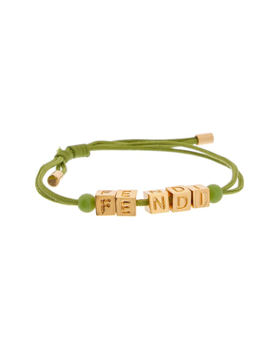 Shop Fendi Graphy Bracelet In Green