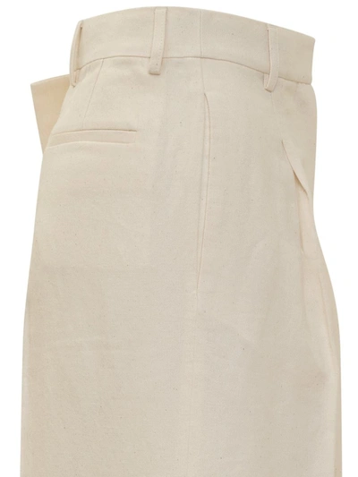 Shop Jw Anderson J.w. Anderson Pants With Panel In Beige