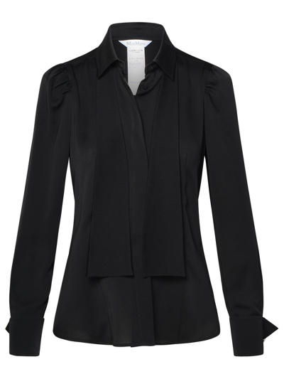 Shop Max Mara Button Detailed Long In Black