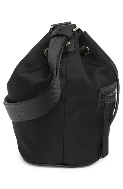 Shop Longchamp Small Le Pliage Neoprene Bucket Bag In Black
