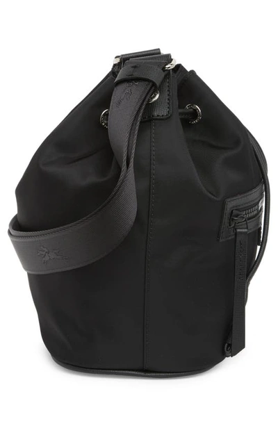 Longchamp Small Le Pliage Neoprene Bucket Bag In Black