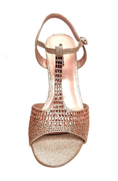 Ninety Union Alexa Embellished T-strap Sandal In Gold