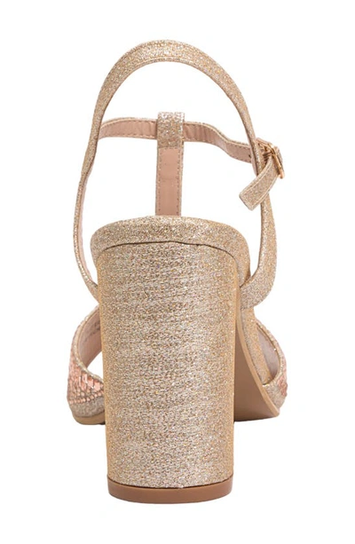 Ninety Union Alexa Embellished T-strap Sandal In Gold