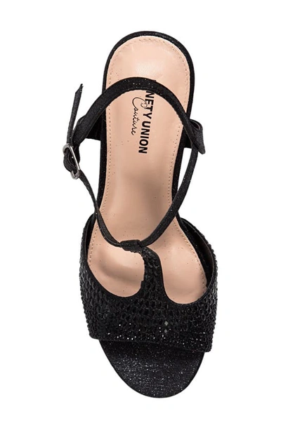 Shop Ninety Union Alexa Embellished T-strap Sandal In Black
