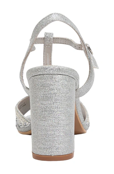 Shop Ninety Union Alexa Embellished T-strap Sandal In Silver