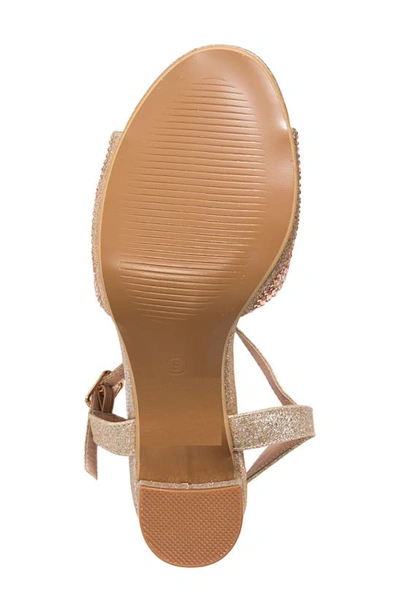 Ninety Union Alexa Embellished T-strap Sandal In Gold