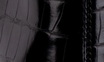 Ninety Union Via Croc Embossed Block Heel Bootie In Black