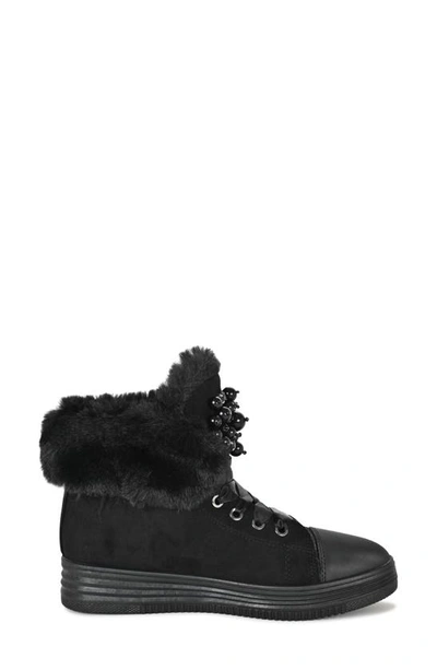 Shop Ninety Union Warm Faux Fur Lined Sneaker Boot In Black