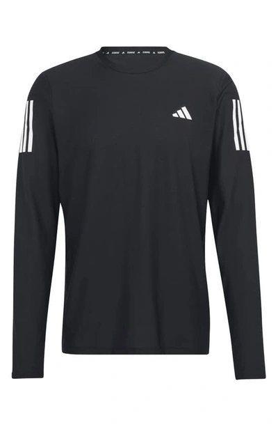 Shop Adidas Originals Adidas Own The Run Long Sleeve T-shirt<br /> In Black