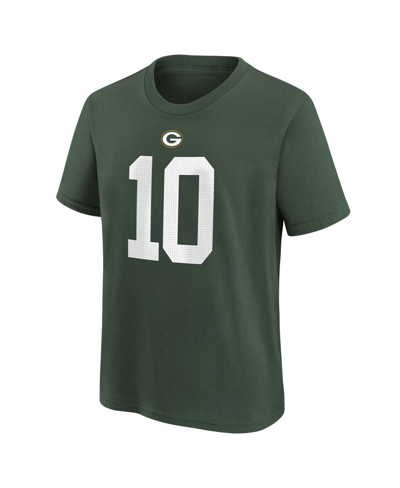 Shop Nike Preschool Boys And Girls  Jordan Love Green Green Bay Packers Player Name And Number T-shirt