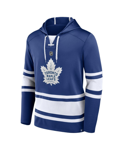 Fanatics Branded Auston Matthews Blue Toronto Maple Leafs Name & Number Lace-up Pullover Hoodie In Blue