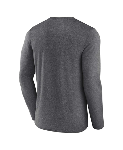 Fanatics Men's  Heather Charcoal Vegas Golden Knights Long Sleeve T-shirt In Heather Charcoal