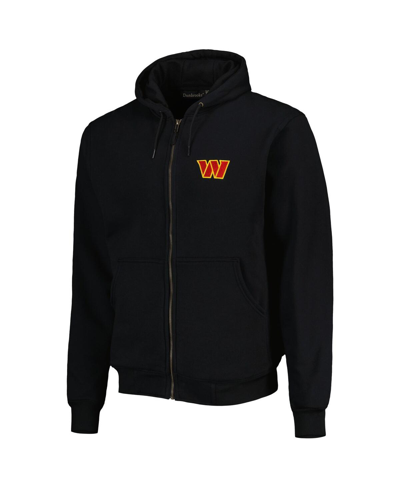 Dunbrooke Black Washington Commanders Craftsman Thermal-lined Full-zip Hoodie In Black