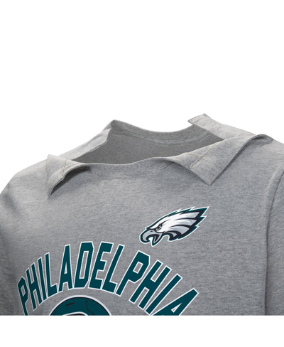 Nfl Properties Men's Gray Philadelphia Eagles Tackle Adaptive T-shirt In Gray