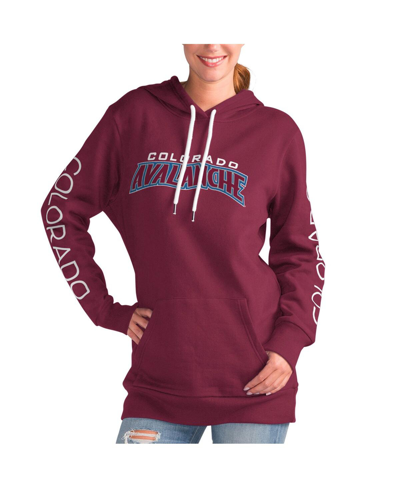 Shop G-iii 4her By Carl Banks Women's  Burgundy Colorado Avalanche Overtime Pullover Hoodie