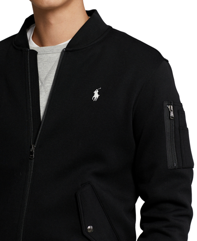 Shop Polo Ralph Lauren Men's Double-knit Bomber Jacket In Polo Black