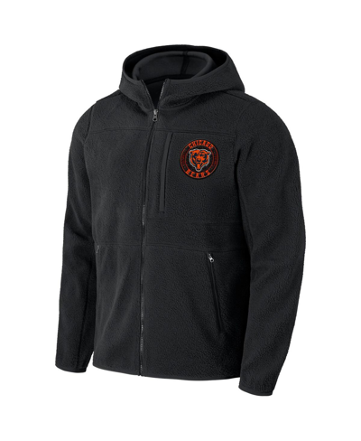 Fanatics Men's Nfl X Darius Rucker Collection By  Black Chicago Bears Sherpa Full-zip Hoodie In Black
