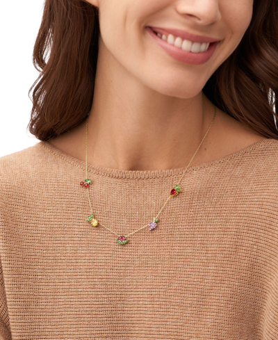 Fossil X Willy Wonka Special Edition Women's Gold-tone Stainless Steel Station Necklace In Gold